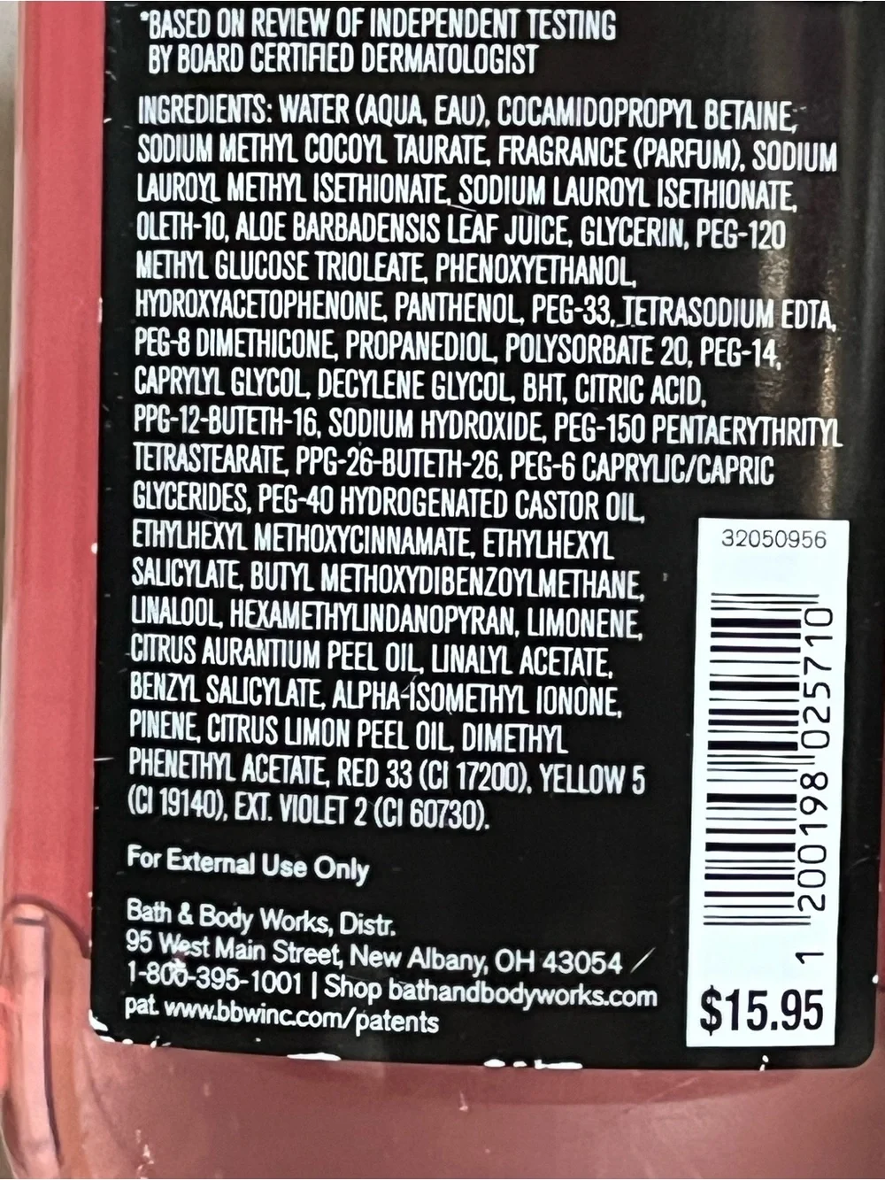Bath & Body Works Ghoul Friend Pink & Black Body Wash